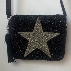Elegant Black Star Crossbody Bag